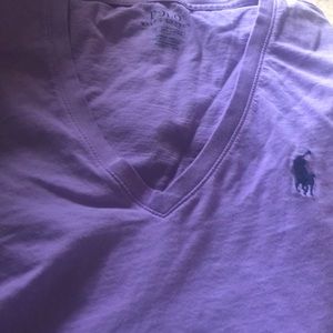 Women polo, light purple short sleeve shirt